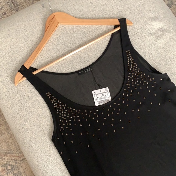 Zara Tops - NWT ZARA EMBELLISHED TOP
